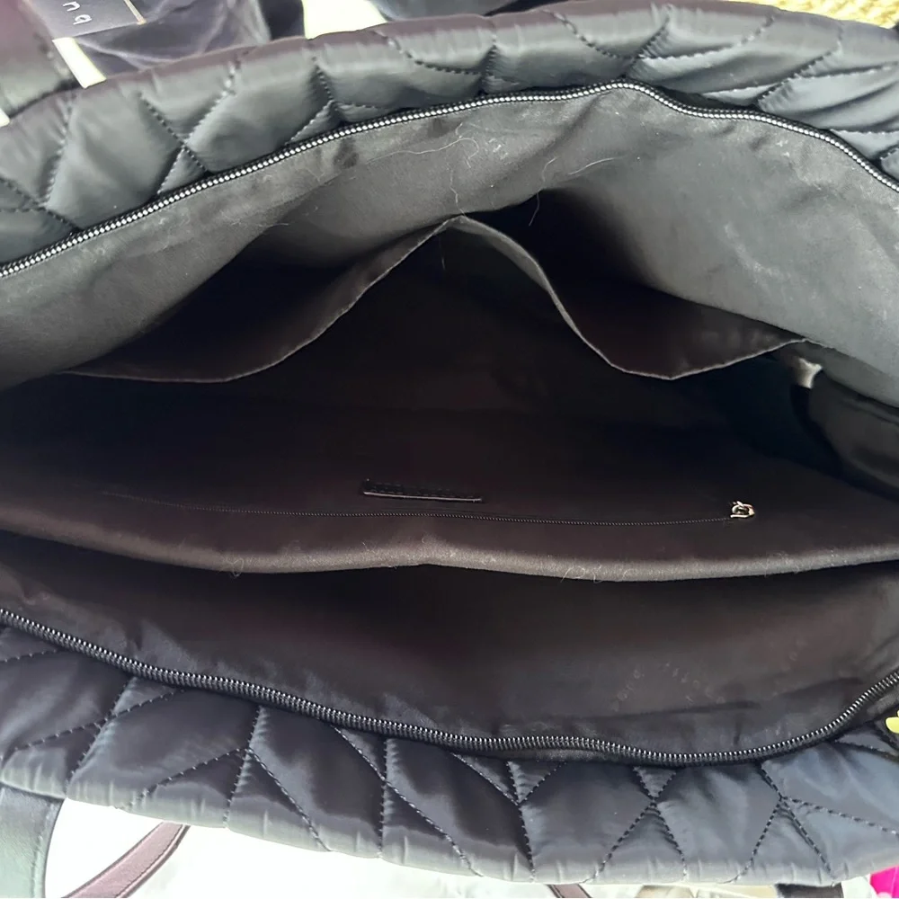 Bugatti Black Chevron Quilted Laptop Bag NWT